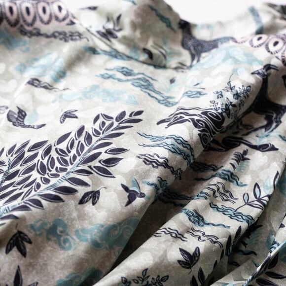 SALONI Fleur E Green Floral Printed Satin Open-Back Midi Dress - Size 2 - Picture 7 of 11